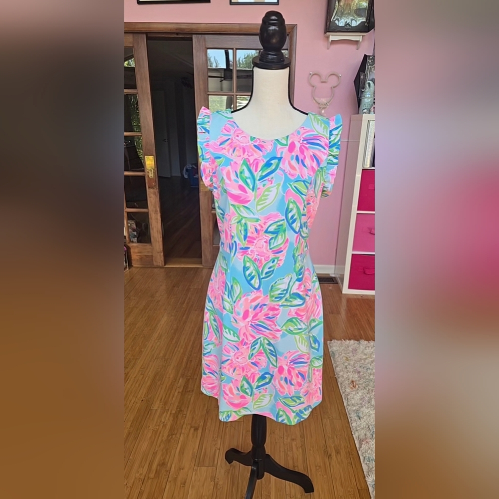 Lilly Pulitzer Carmelisa Multi Totally Blossom Shift Sleeveless Dress - Picture 2 of 4